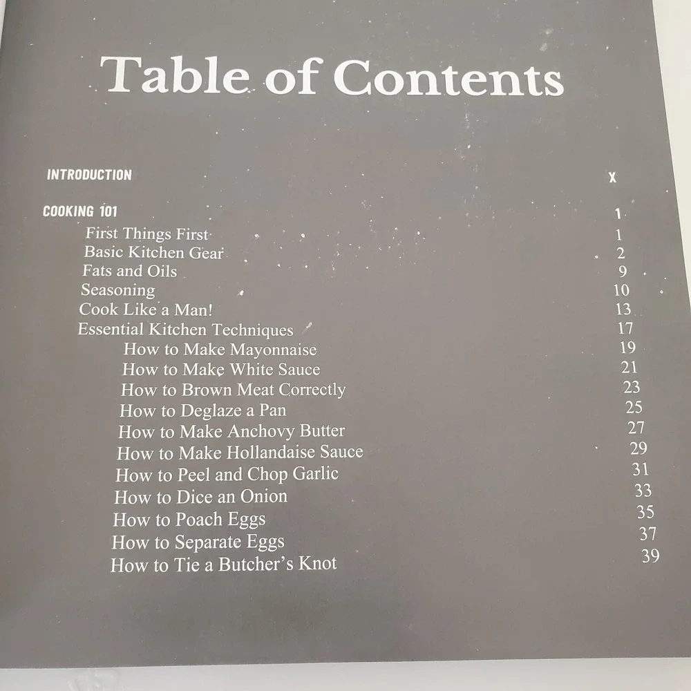 Cook Like a Man Fritz Brand Hardcover Cookbook 78 Recipes Kitchen Basics 2017